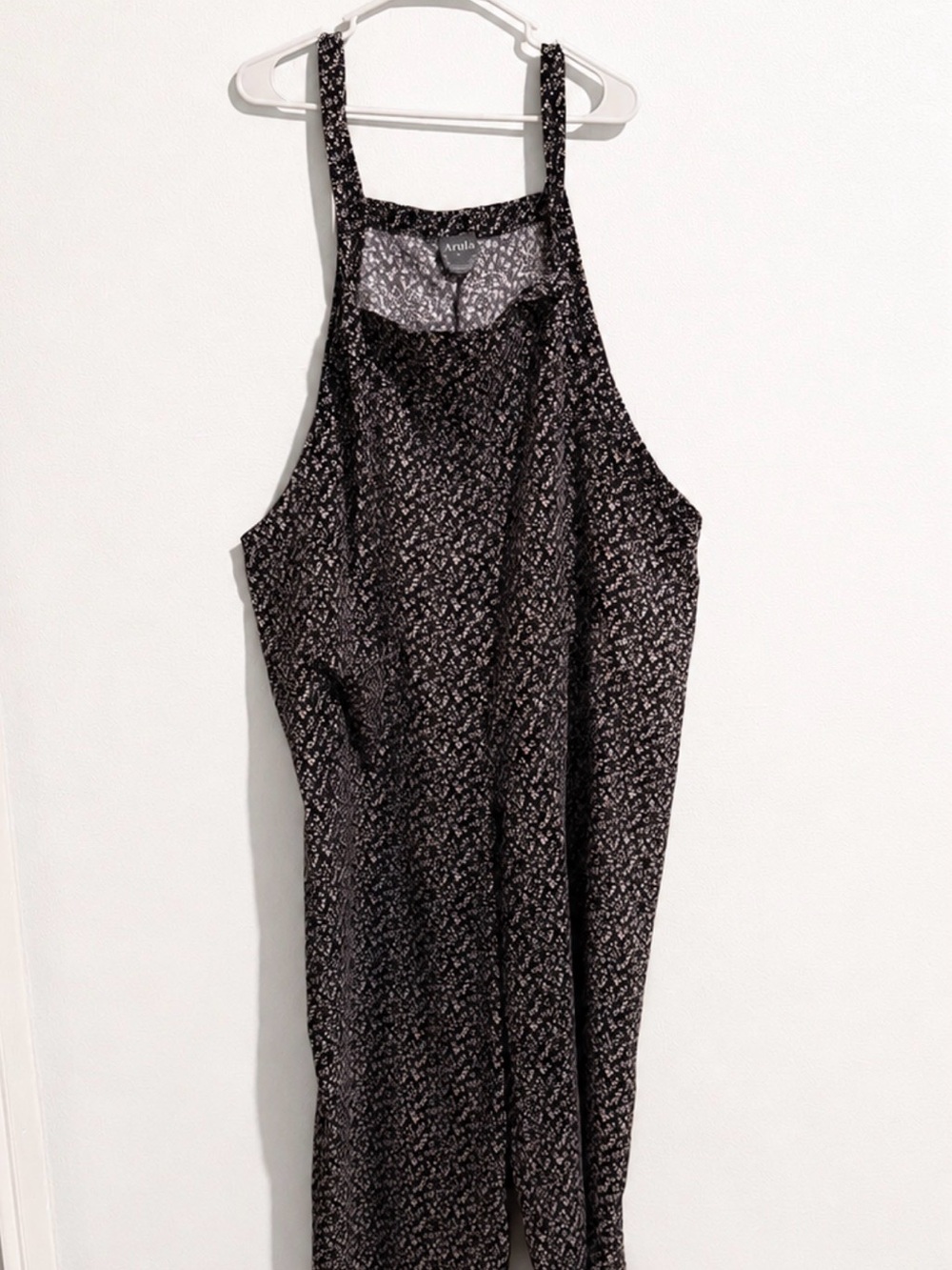 ARULA Floral Wide Leg Jumpsuit Size B (2X 18/20) Like New Adjustable Tie Straps
